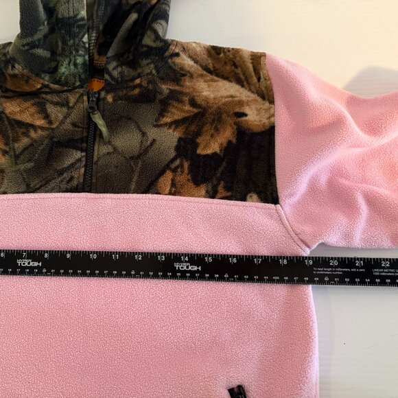 Trail Crest Pink Camo Pull Over Hoodie 1/4 Zip Highland Timber Women's X-Small - Picture 13 of 15